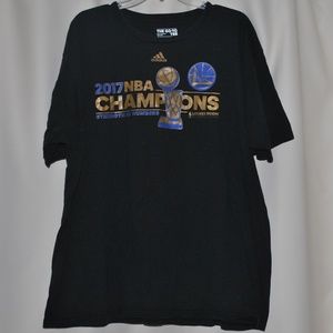 Golden State Warriors 2017 NBA Champs Adidas Tee